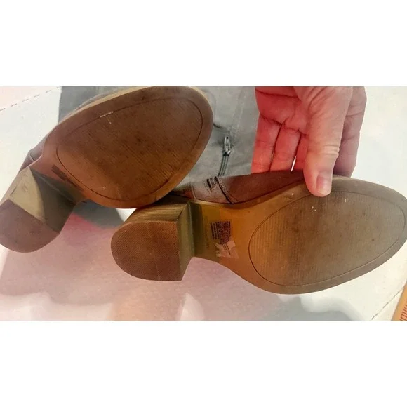 Brand Sugar Women's Platform Over Knee High Grey Faux Suede Boots Size 9 Boho - Picture 10 of 12